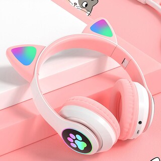 Foto 2 | Auriculares Inalámbricos Bluetooth Auriculares Tipo Oreja De Gato Con Led - Venta Internacional.
