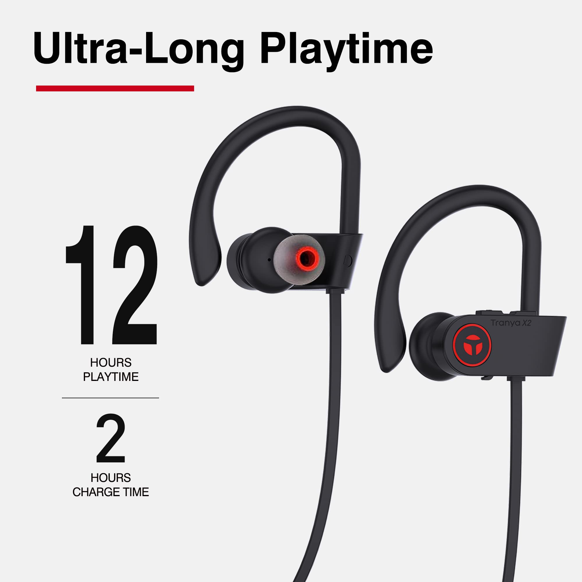 Foto 5 pulgar | Auriculares Deportivos Inalámbricos Tranya X2 Bluetooth 5.3 Ipx5 12h Pla - Venta Internacional.
