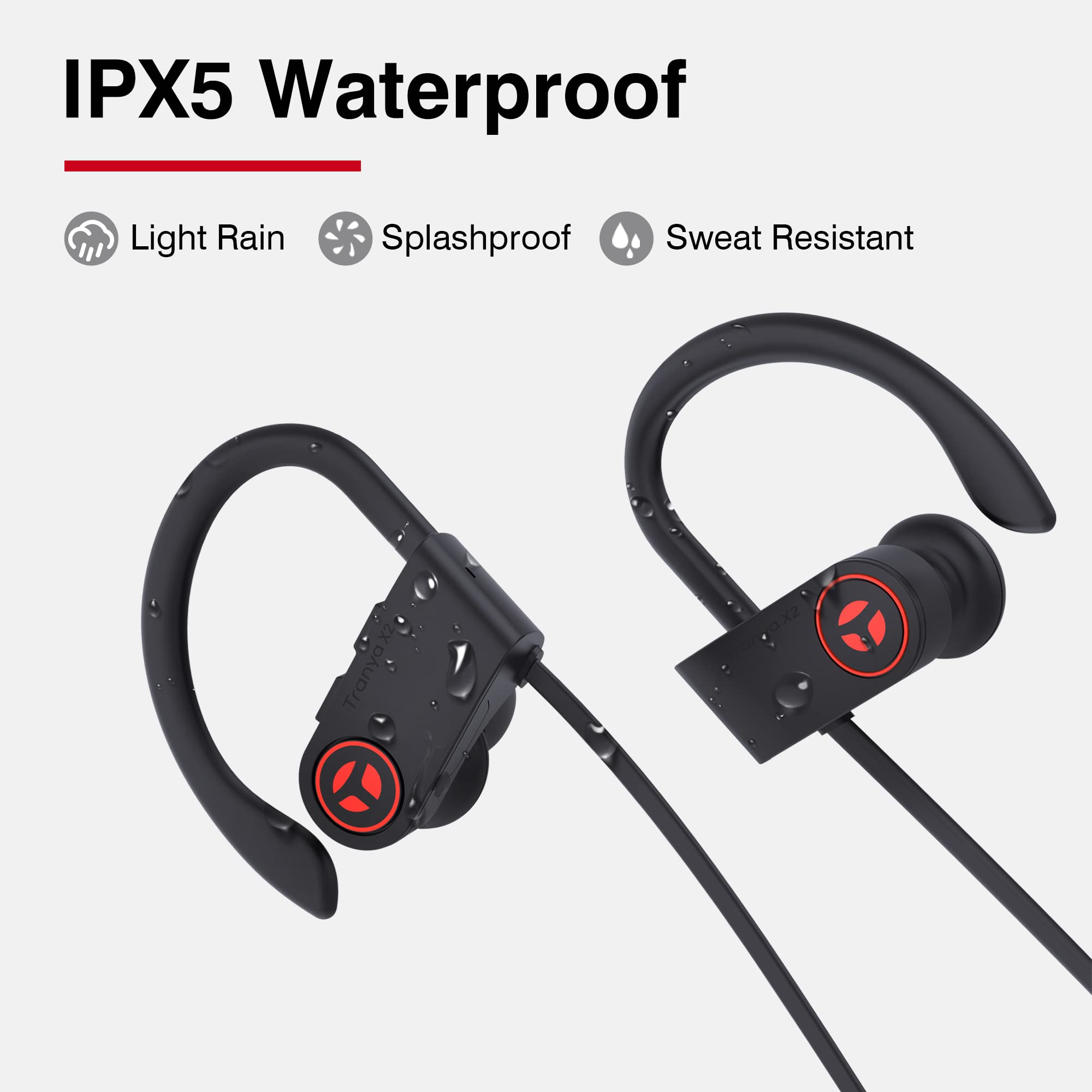 Foto 7 pulgar | Auriculares Deportivos Inalámbricos Tranya X2 Bluetooth 5.3 Ipx5 12h Pla - Venta Internacional.