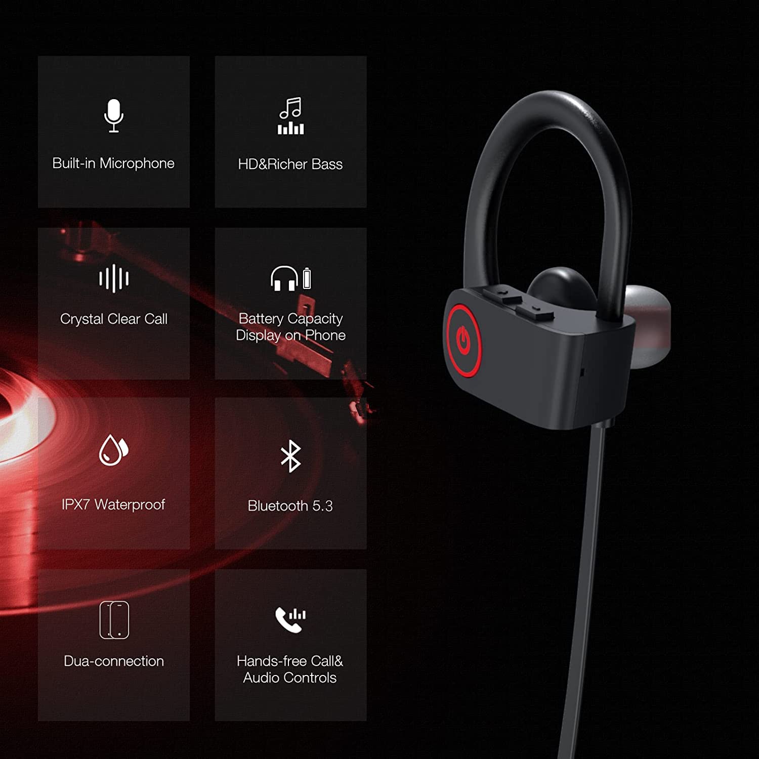 Foto 8 pulgar | Auriculares Inalámbricos Boean Bluetooth 5.3 Con 16 Horas De Reproducción - Venta Internacional.