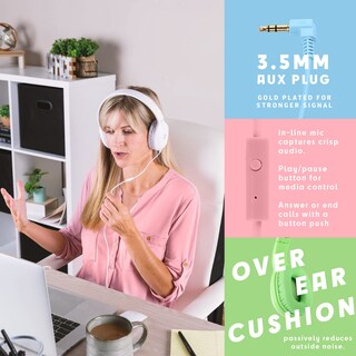 Foto 3 | Auriculares Sonitum Bulk Kids Con Micrófono, Paquete De 5 Unidades, Supraaurales, 3,5 Mm - Venta Internacional.