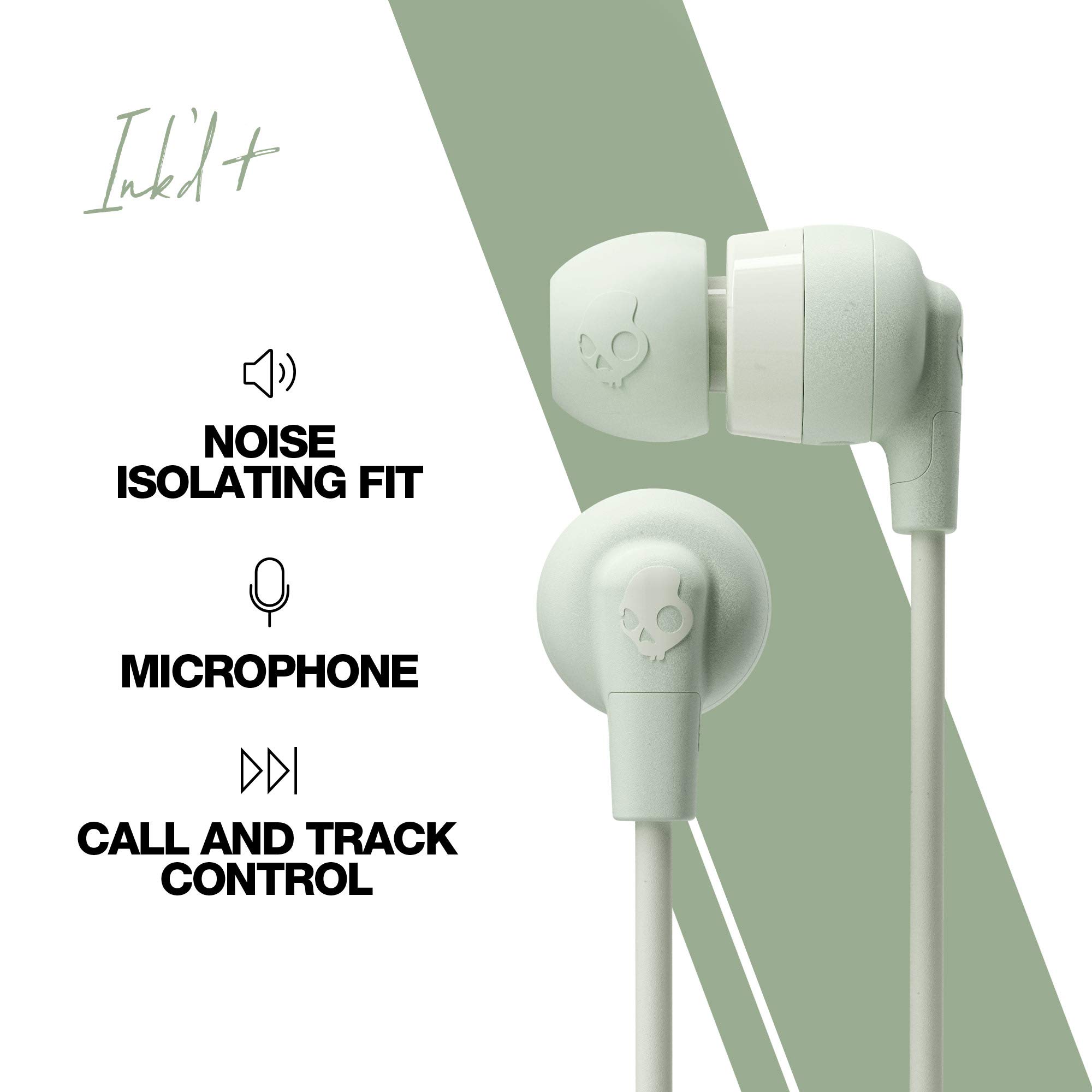 Foto 3 | Auriculares Intraurales Skullcandy Ink'd+ Con Micrófono, Color Menta - Venta Internacional.