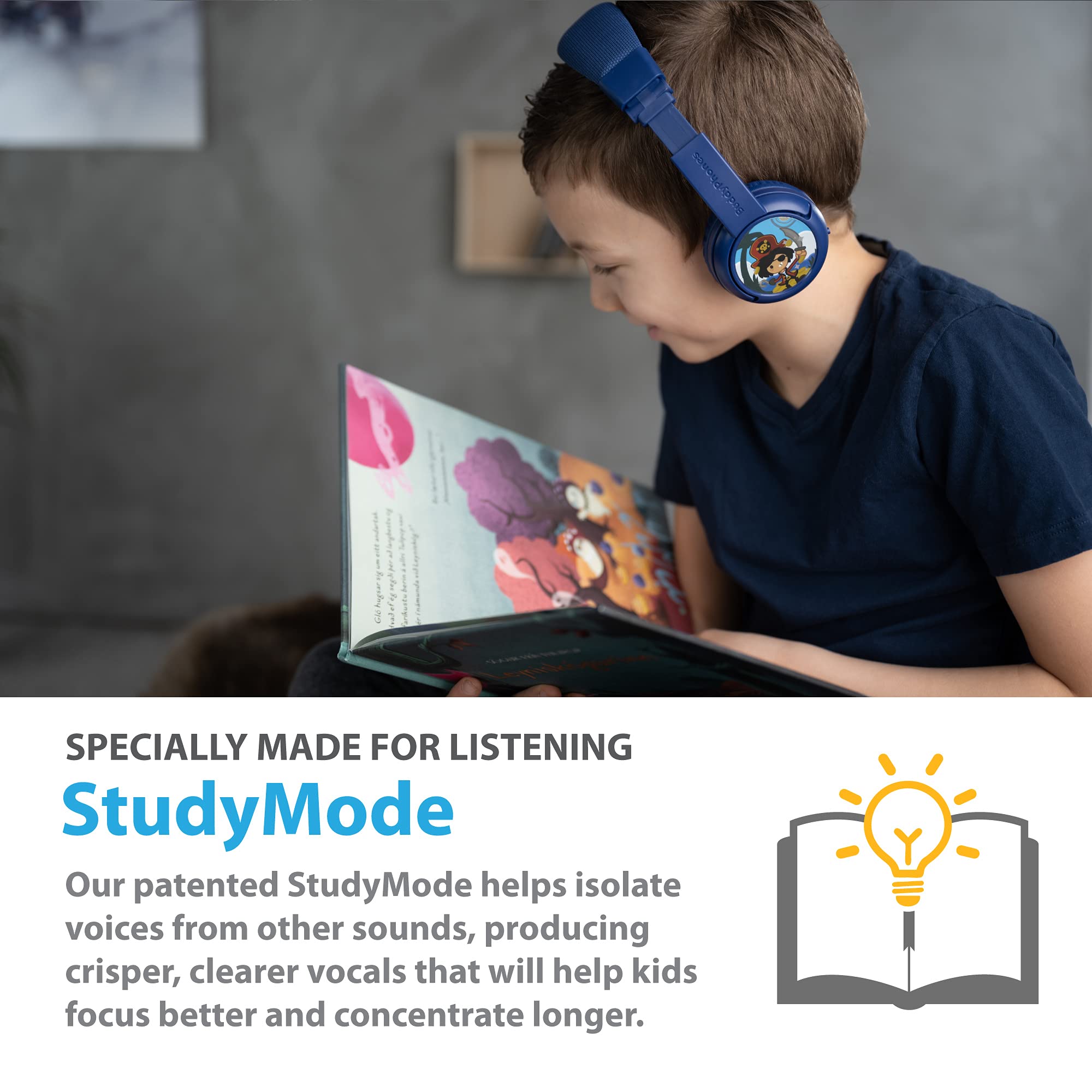 Foto 4 pulgar | Auriculares Inalámbricos Buddyphones Play+ Bluetooth Para Niños Deepblu - Venta Internacional.