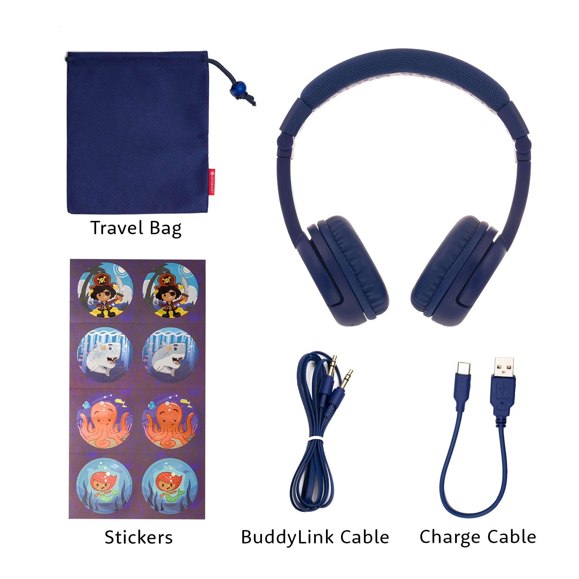 Foto 7 pulgar | Auriculares Inalámbricos Buddyphones Play+ Bluetooth Para Niños Deepblu - Venta Internacional.