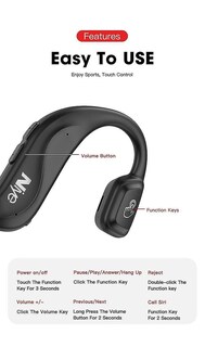 Foto 3 | Auriculares Deportivos Inalámbricos Bluetooth 5.0 - Venta Internacional.
