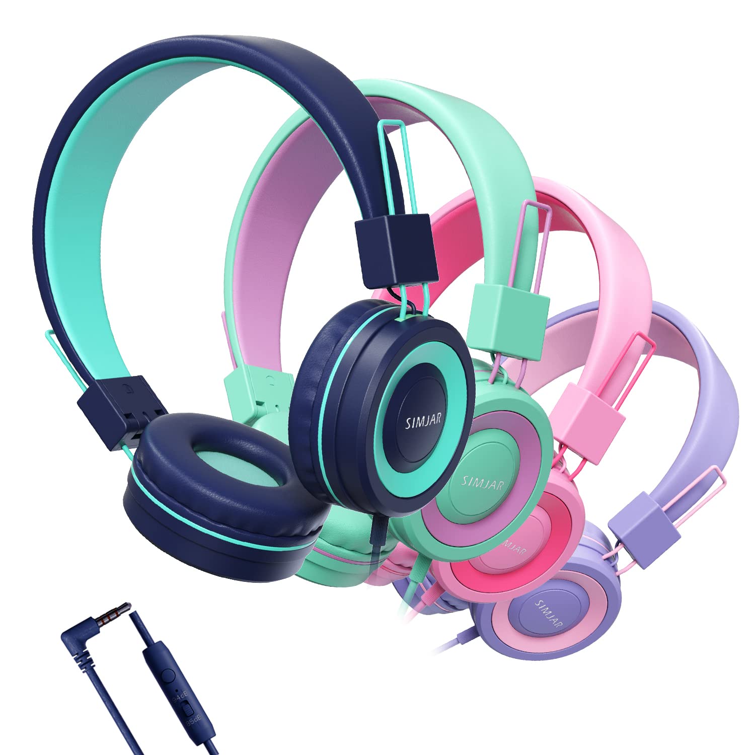 Foto 2 pulgar | Auriculares Simjar Kids Con Limitador De Volumen De Micrófono 85/94 Db  - Venta Internacional.