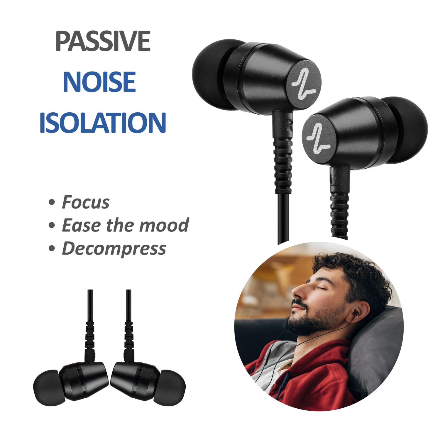 Foto 5 | Auriculares Intraurales Ludos Omnitone con Cable y Micrófono de 3,5 mm - Venta Internacional