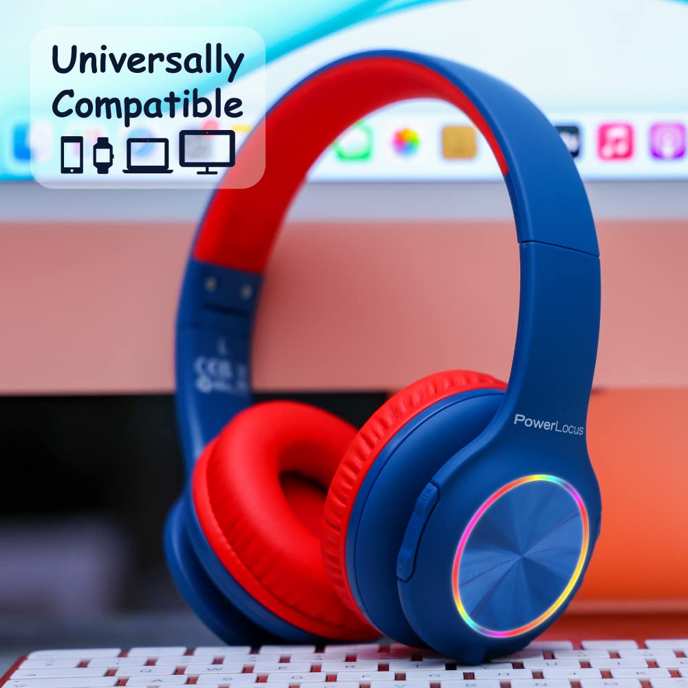 Foto 2 | Auriculares Bluetooth Powerlocus Led Para Niños Con Luces Led 30h - Venta Internacional.