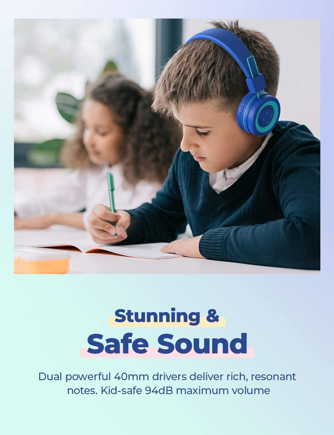 Foto 3 pulgar | Auriculares Inalámbricos Iclever Bth02 Para Niños Con Control De Volumen Por Micrófono - Venta Internacional.