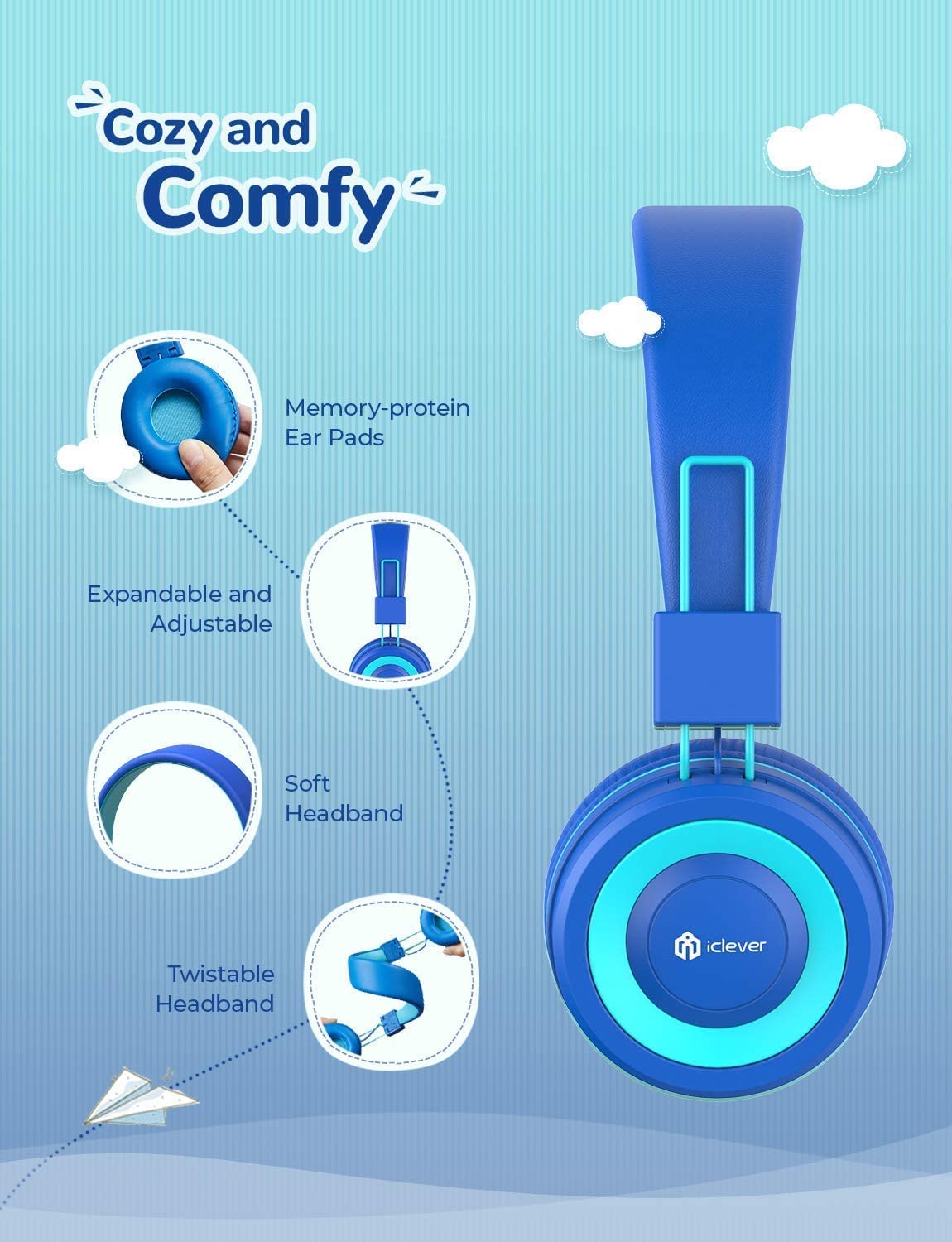 Foto 4 pulgar | Auriculares Inalámbricos Iclever Bth02 Para Niños Con Control De Volumen Por Micrófono - Venta Internacional.