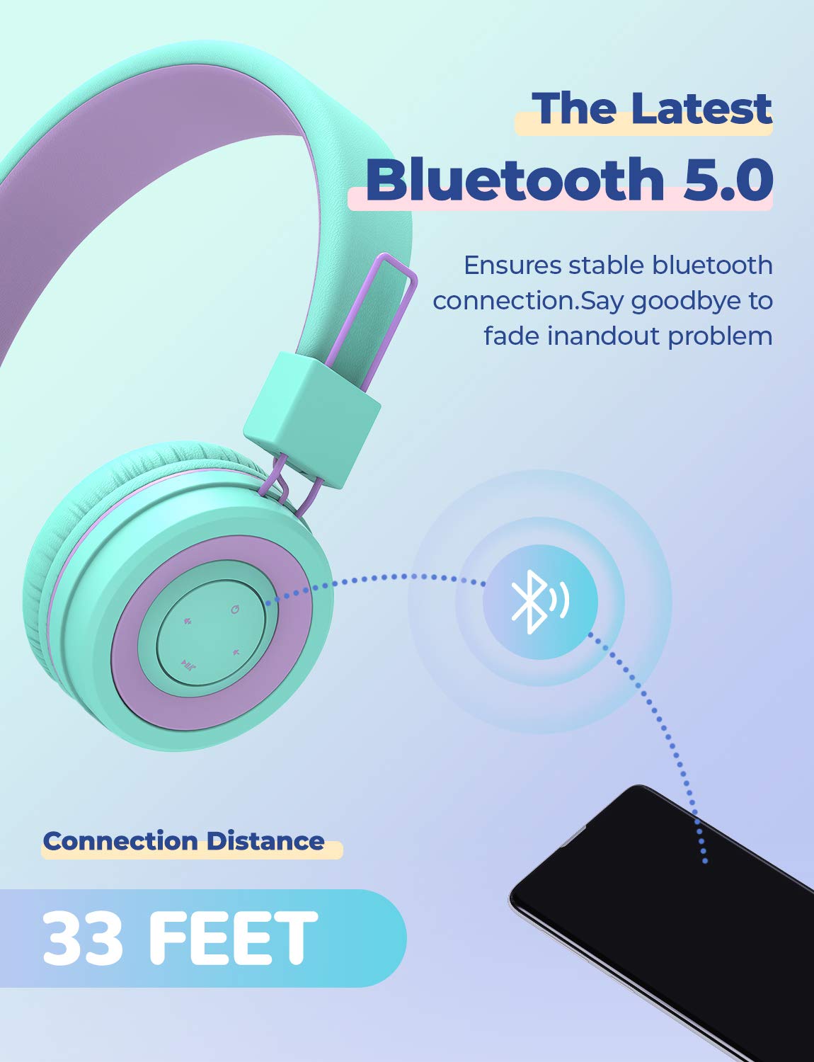 Foto 5 pulgar | Auriculares Inalámbricos Iclever Bth02 Para Niños Con Control De Volumen Por Micrófono - Venta Internacional.