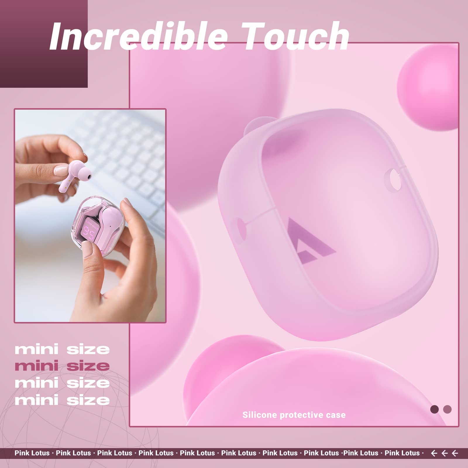 Foto 8 pulgar | Auriculares Inalámbricos Acefast T6 Bluetooth Con Enc Pink Con Funda - Venta Internacional.