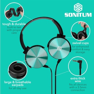 Foto 2 | Auriculares Sonitum Classroom Paquete De 10 Unidades Supraaurales Para Estudiantes Color Negro - Venta Internacional