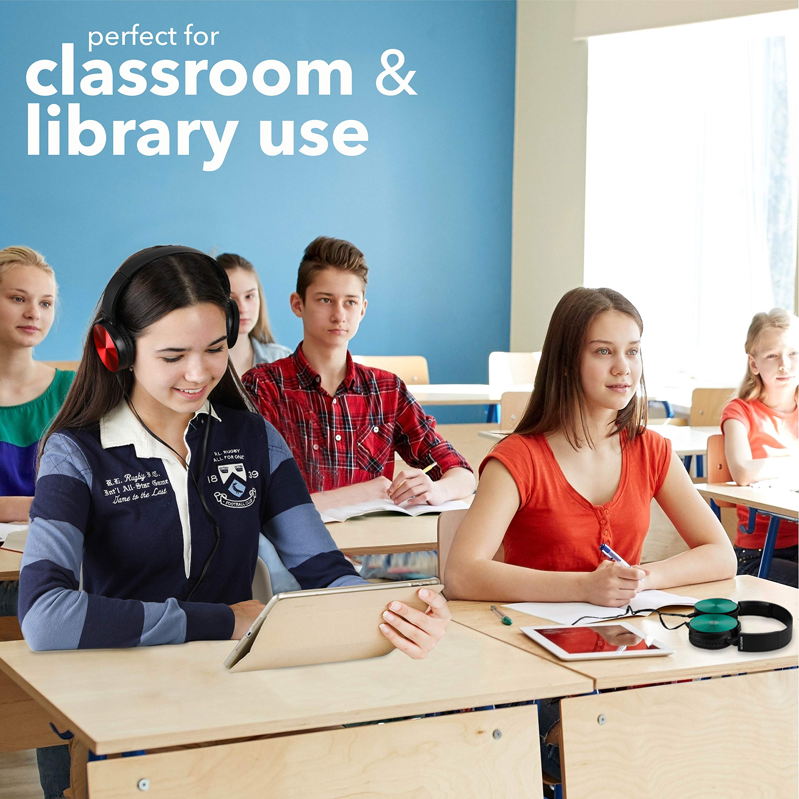 Foto 5 pulgar | Auriculares Sonitum Classroom Paquete De 10 Unidades Supraaurales Para Estudiantes Color Negro - Venta Internacional
