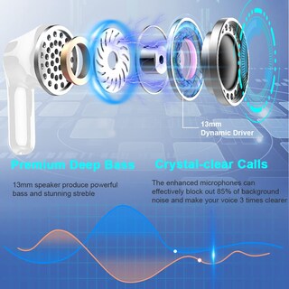 Foto 3 | Auriculares Bluetooth Ordtop V5.3 Auriculares Inalámbricos - Venta Internacional
