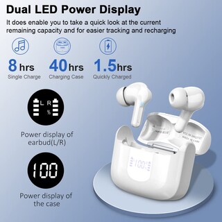 Foto 4 | Auriculares Bluetooth Ordtop V5.3 Auriculares Inalámbricos - Venta Internacional