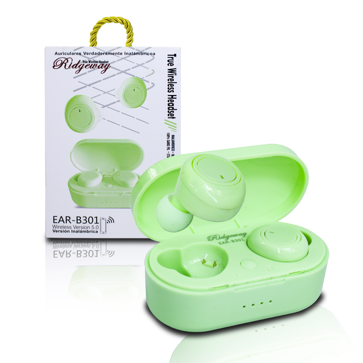 Audífonos Inalambricos Ridgeway con Estuche de Carga Verde
