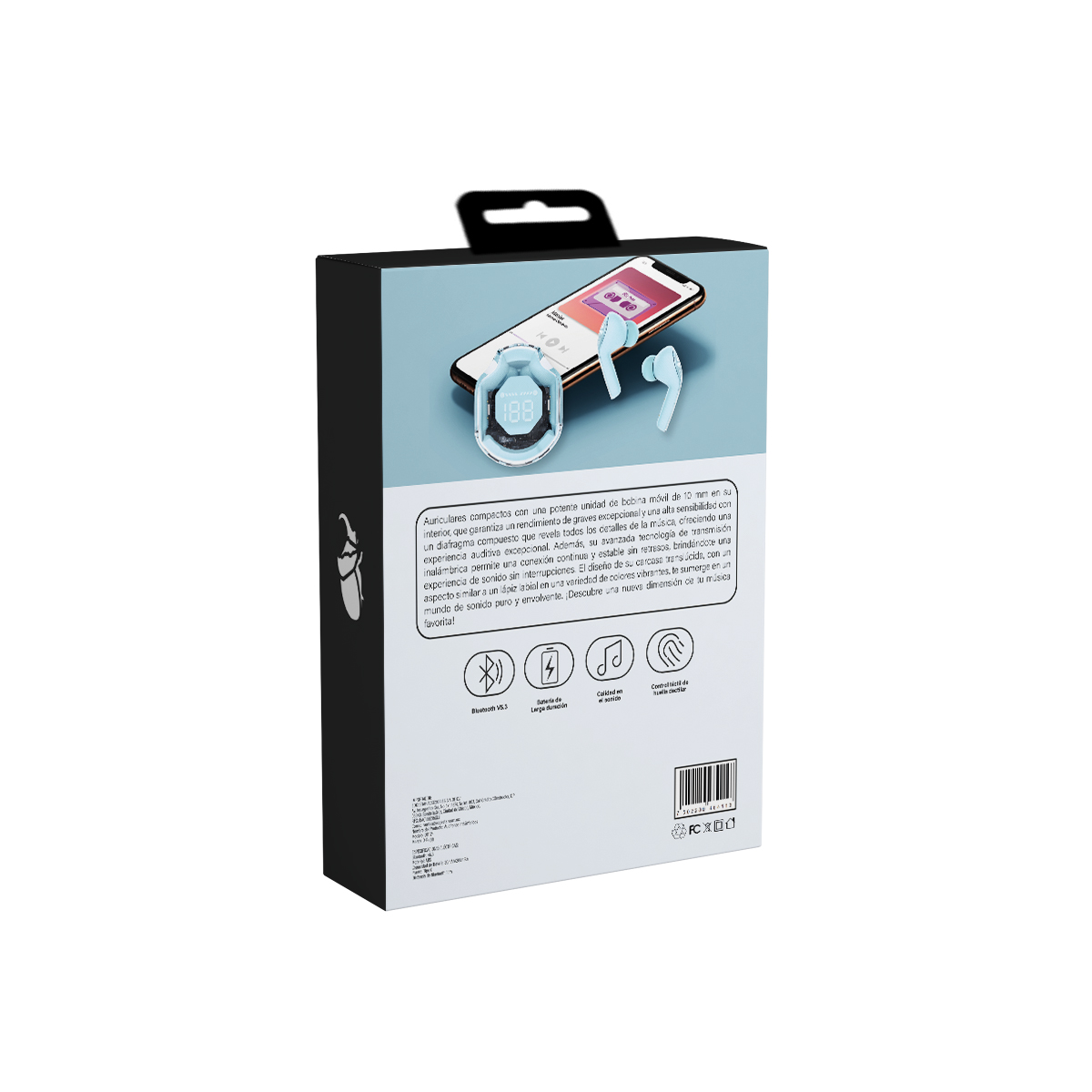 Foto 5 | Audífonos Inalámbricos D-Bugg Azul Conexión Bluetooth