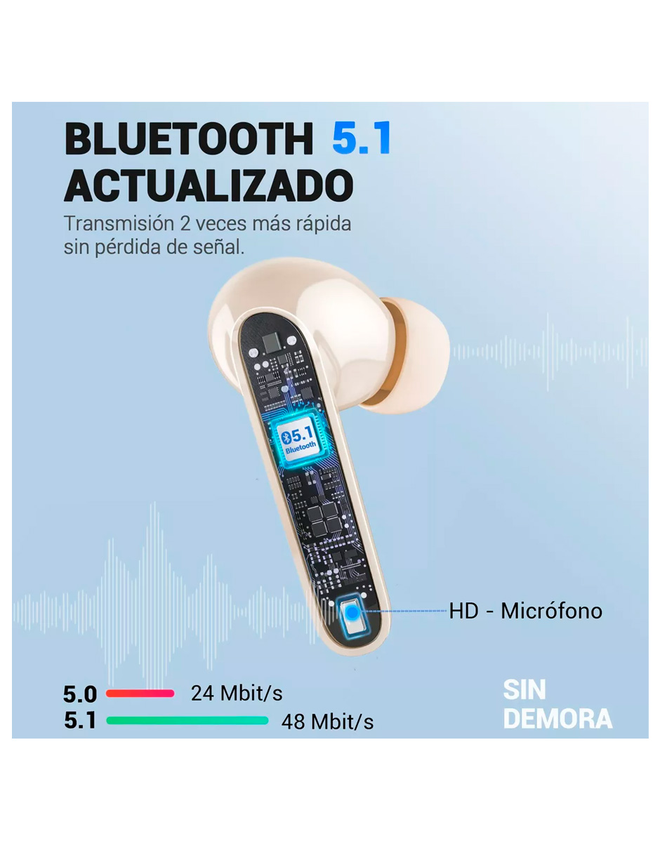 Foto 3 pulgar | Audífonos True Wireless Petukita Box Rosas con Bluetooth