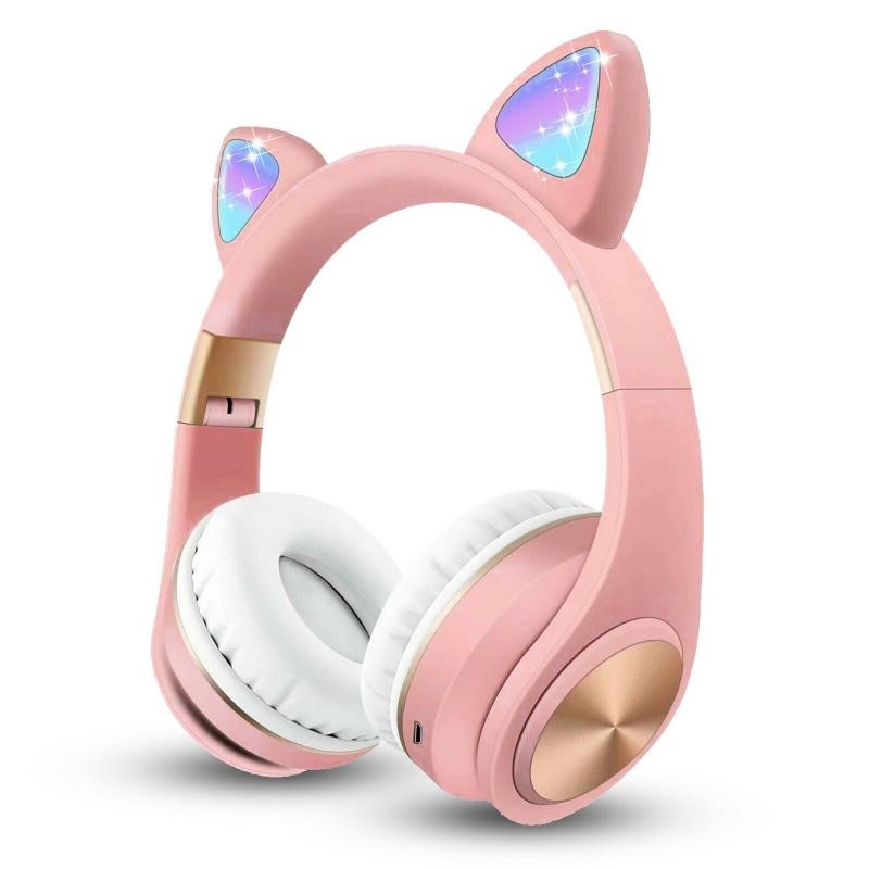 Auriculares Inalámbricos Bluetooth M1 Cat Pink 5.0 Con Luz Led - Venta Internacional.