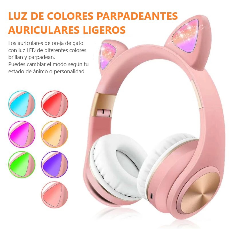 Foto 3 pulgar | Auriculares Inalámbricos Bluetooth M1 Cat Pink 5.0 Con Luz Led - Venta Internacional.
