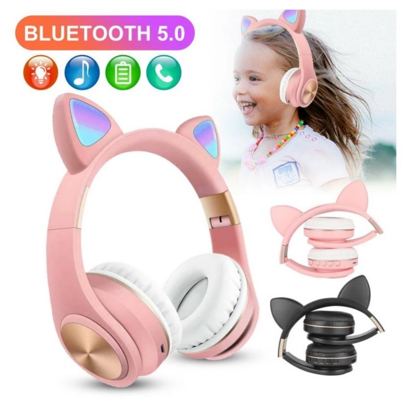 Foto 4 pulgar | Auriculares Inalámbricos Bluetooth M1 Cat Pink 5.0 Con Luz Led - Venta Internacional.