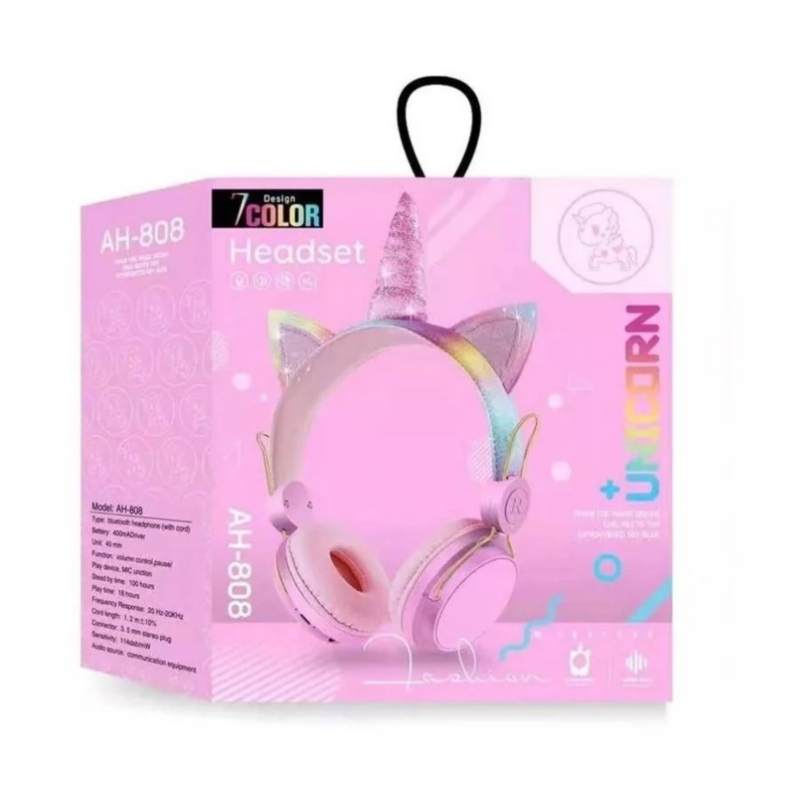 Foto 3 pulgar | Auriculares Inalámbricos Bluetooth Con Diseño De Unicornio Rosa Para Niña - Venta Internacional.