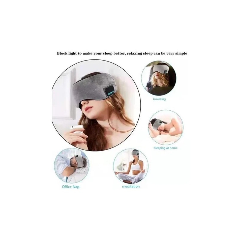 Foto 3 | Auriculares Para Dormir Bluetooth Antidecoloración Con Música Y Micrófono - Venta Internacional.