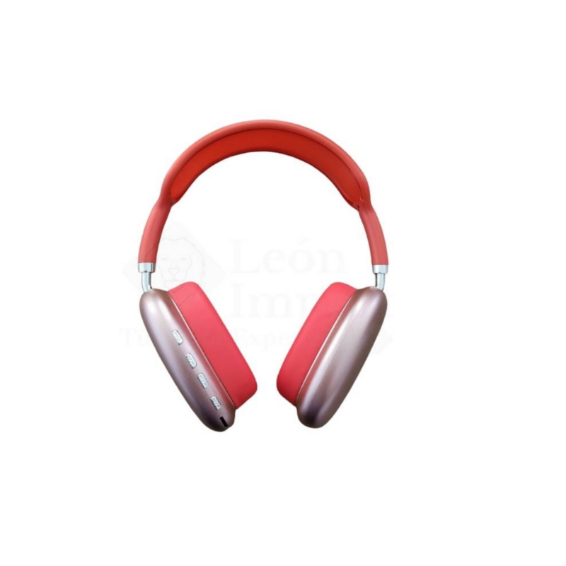 Foto 3 pulgar | Auriculares Bluetooth P9 Inalámbricos Con Cancelación De Ruido Rojos - Venta Internacional.