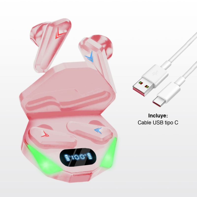 Foto 4 pulgar | Auriculares Reisen R1 Tws Inalámbricos Bluetooth V5.1 Rosa - Venta Internacional.