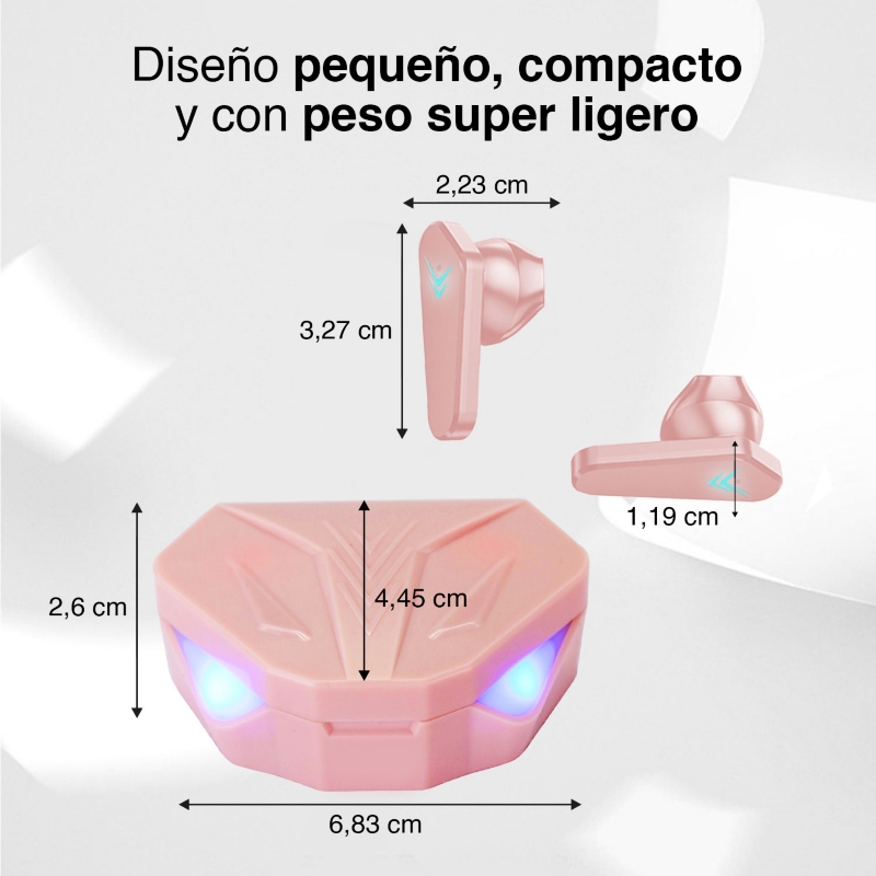Foto 6 pulgar | Auriculares Reisen R1 Tws Inalámbricos Bluetooth V5.1 Rosa - Venta Internacional.