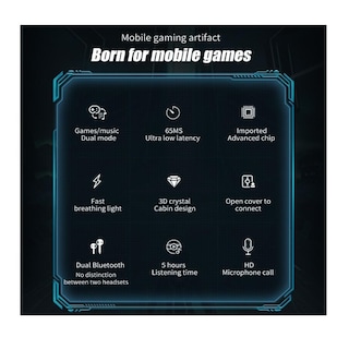 Foto 6 | Auriculares Intraurales Inalámbricos Para Juegos U10 Buds Bluetooth 5.1 - Venta Internacional.