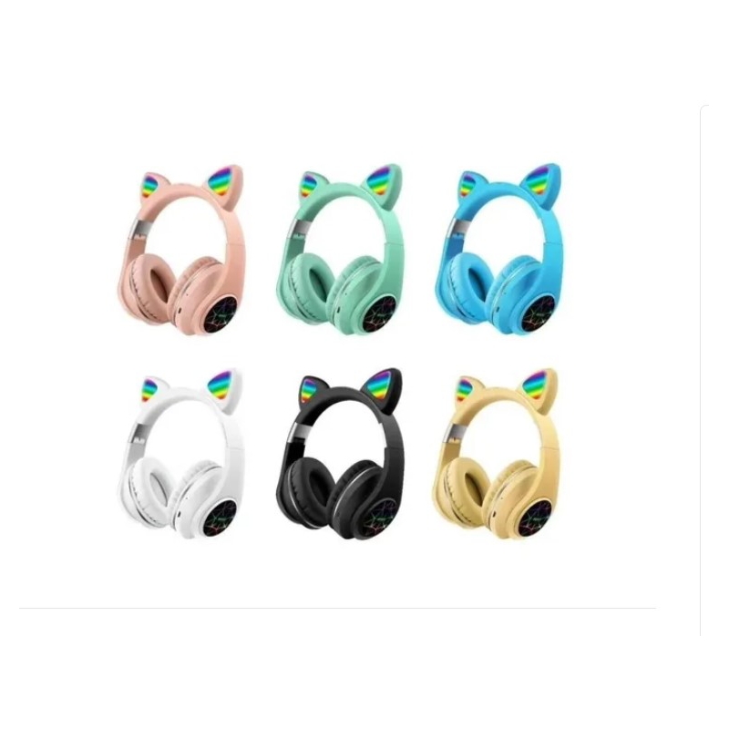 Auriculares Bluetooth Con Orejas De Gato, Orejas De Gatito, Luminosos - Venta Internacional.