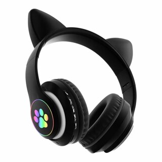 Foto 4 | Auriculares Inalámbricos Bluetooth 5.0 Cat Ears Rgb Con Micrófono Negros - Venta Internacional.