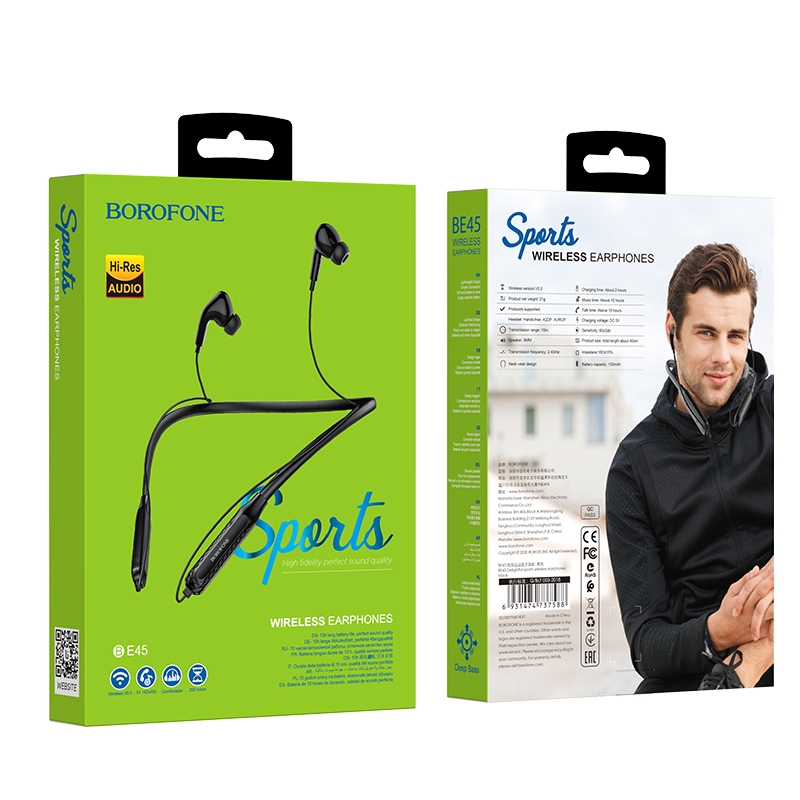 Foto 1 | Auriculares Deportivos Inalámbricos Borofone Be45 Black - Venta Internacional.