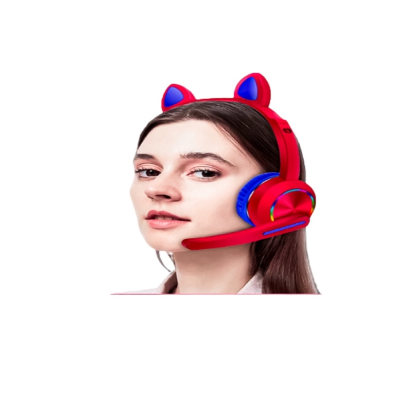 Foto 2 pulgar | Auriculares Inalámbricos Bluetooth Para Juegos Cat Ears Con Luz Rgb - Venta Internacional.