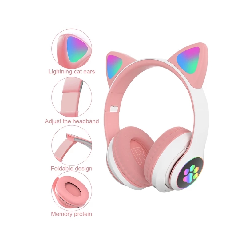 Foto 3 pulgar | Auriculares Inalámbricos Stn28 Cat Overear Bluetooth 5.0 Rose - Venta Internacional.