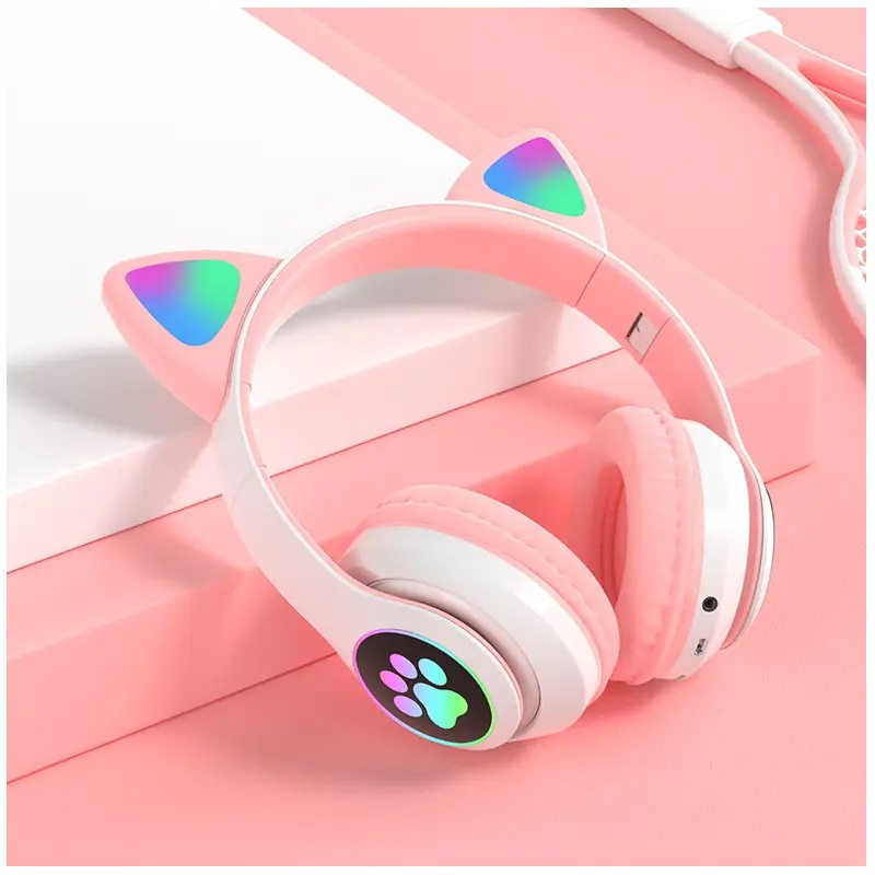 Foto 2 pulgar | Auriculares Inalámbricos Bluetooth Rgb Cat Ears Bt 5.0 Rosa - Venta Internacional.