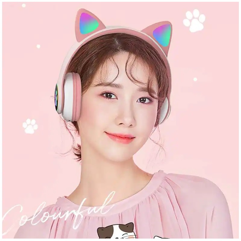 Foto 6 pulgar | Auriculares Inalámbricos Bluetooth Rgb Cat Ears Bt 5.0 Rosa - Venta Internacional.