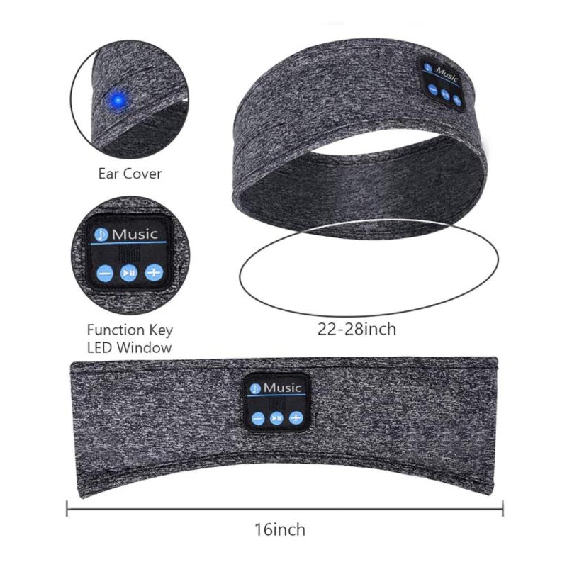 Foto 2 | Auriculares Con Diadema Musical Bluetooth Sleep Sports, Color Gris - Venta Internacional.
