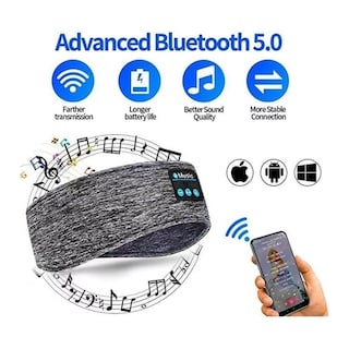 Foto 3 | Auriculares Con Diadema Musical Bluetooth Sleep Sports, Color Gris - Venta Internacional.