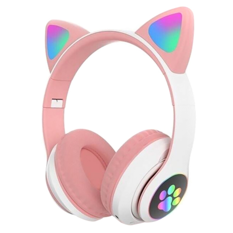 Foto 2 pulgar | Auriculares Con Luces, Orejas De Gato, Color Rosa - Venta Internacional.