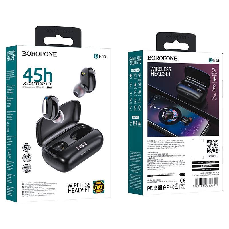Foto 2 pulgar | Auriculares Inalámbricos Borofone Be55 Perfect Tws Bt 5.1 45h - Venta Internacional.