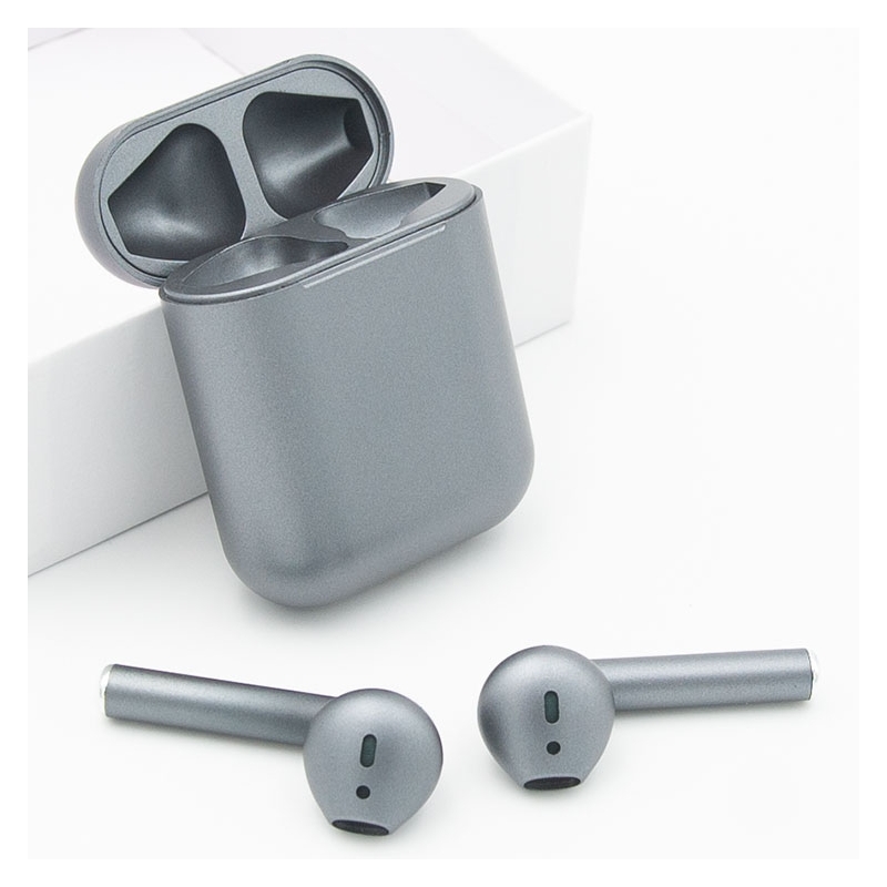 Foto 2 | Auriculares Inalámbricos I12 Grises Bluetooth 5.0 Con Funda De Carga - Venta Internacional.