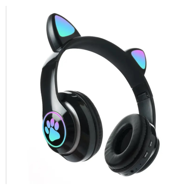 Foto 3 pulgar | Auriculares Inalámbricos Genéricos Negros Bt 5.0 Cat Ears Rgb - Venta Internacional.