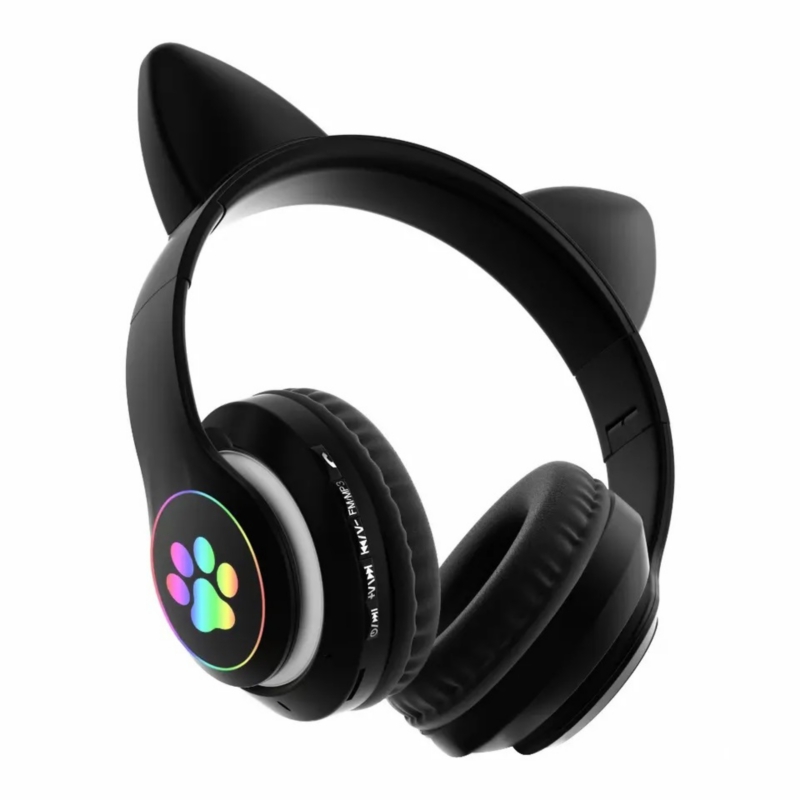 Foto 4 pulgar | Auriculares Inalámbricos Genéricos Negros Bt 5.0 Cat Ears Rgb - Venta Internacional.
