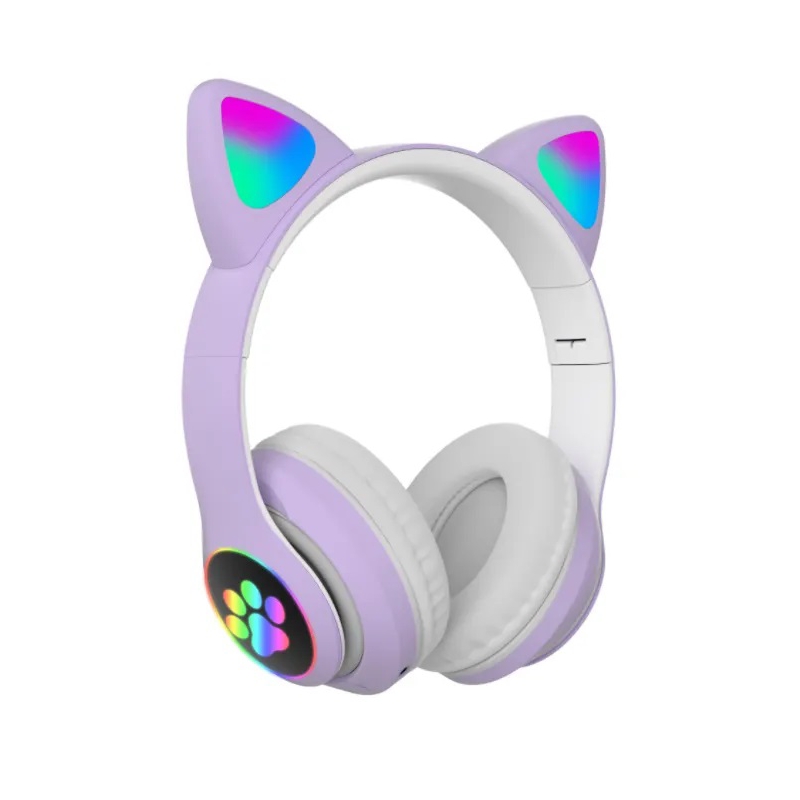Auriculares Inalámbricos Bluetooth Fucsia Rgb Cat Ears Bt 5.0 - Venta Internacional.