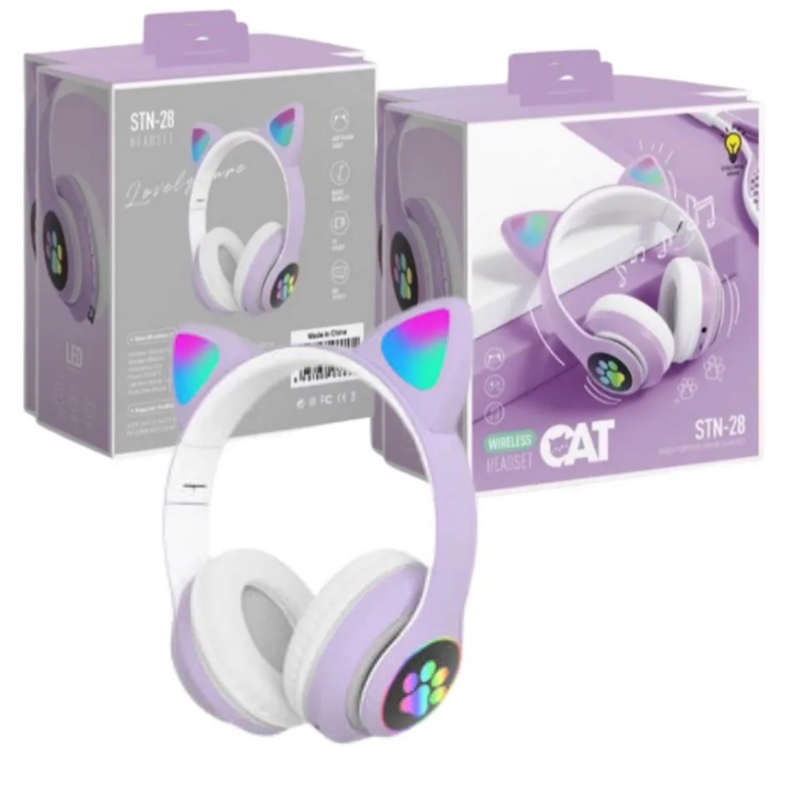 Foto 3 pulgar | Auriculares Inalámbricos Bluetooth Fucsia Rgb Cat Ears Bt 5.0 - Venta Internacional.
