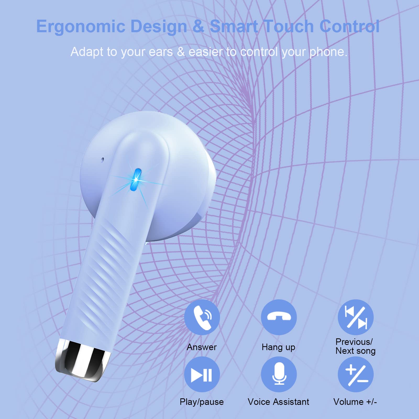 Foto 5 pulgar | Auriculares Inalámbricos Jxrev Bluetooth 5.3 con Micrófono y Cancelación de Ruido - Venta Internacional