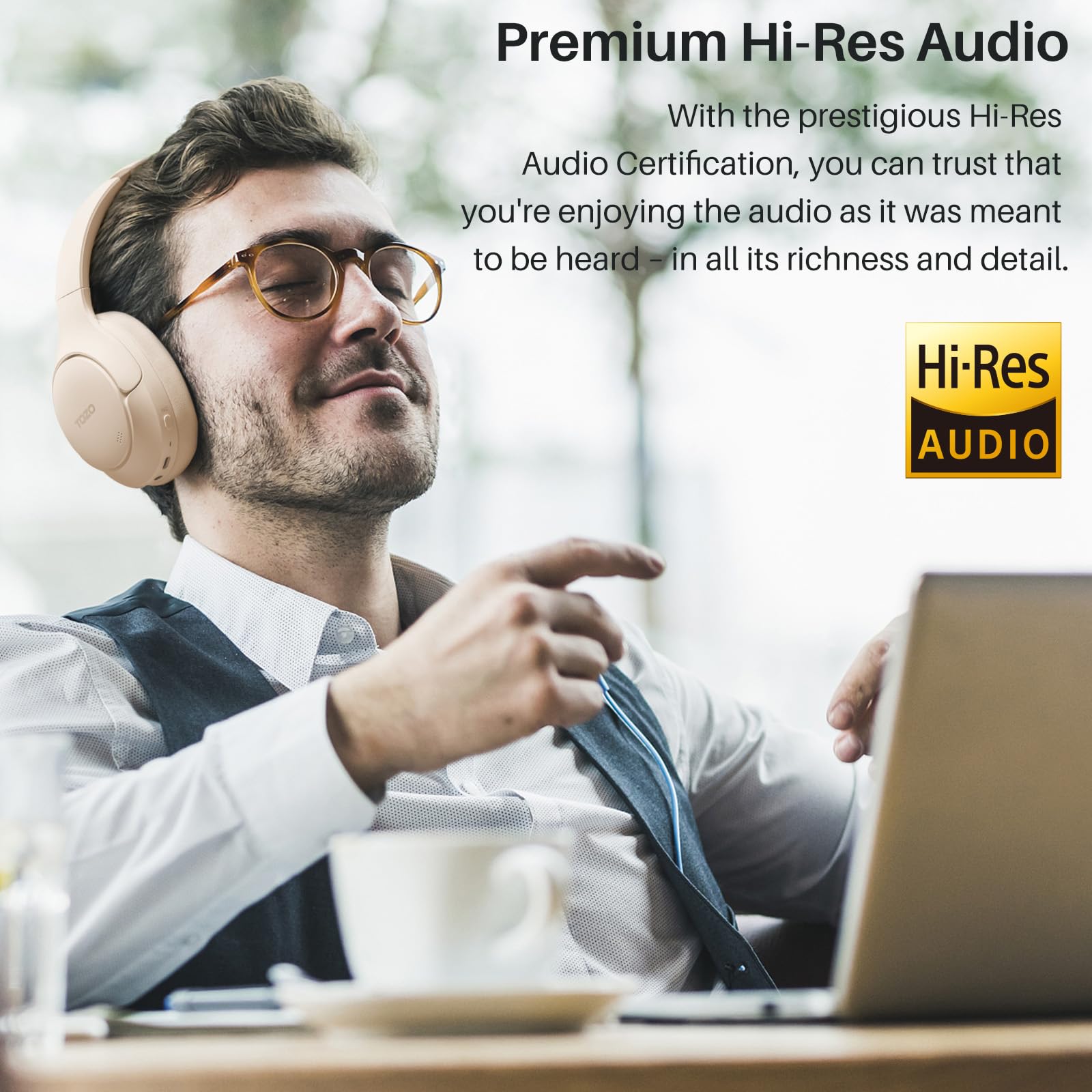 Foto 2 | Auriculares Tozo Ht2 Beige Hybrid con Cancelación Activa de Ruido - Venta Internacional
